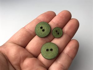 Curb cotton button fra mind the maker - i olive green, 11 mm